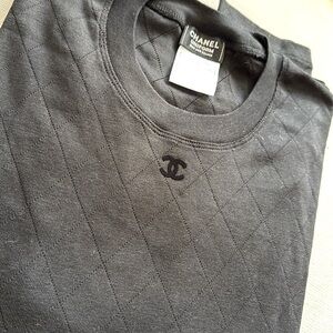 Chanel Uniform Black Quilt Long Sleeve L